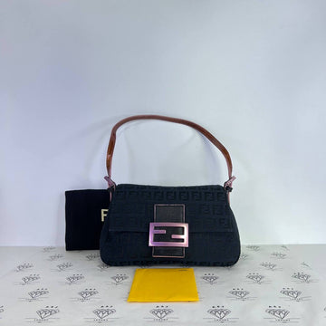 [PRE LOVED] Fendi Mini Mama Baguette in Blue/Pink Canvass