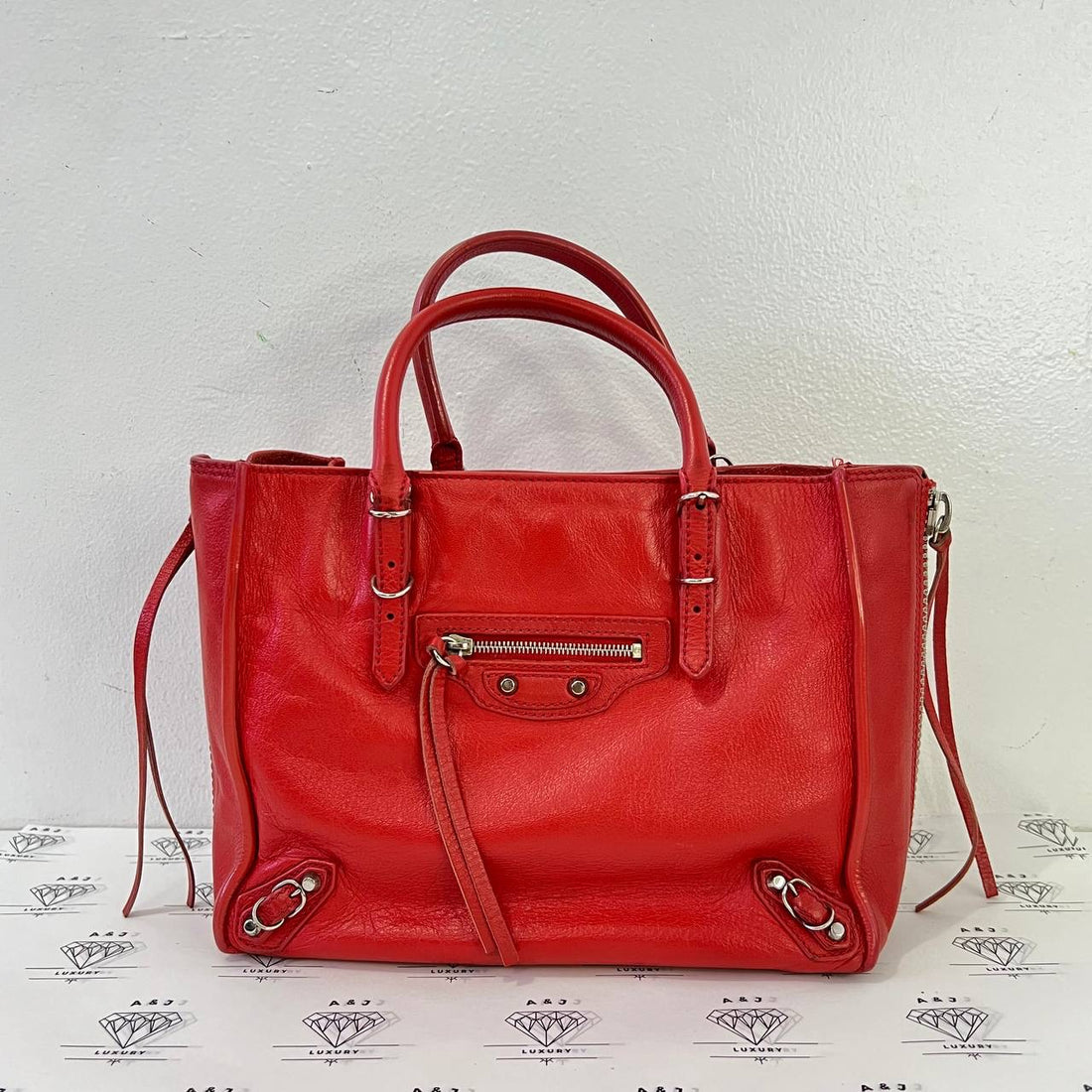 [PRE LOVED] Balenciaga Mini A4 Papier in Red SHW