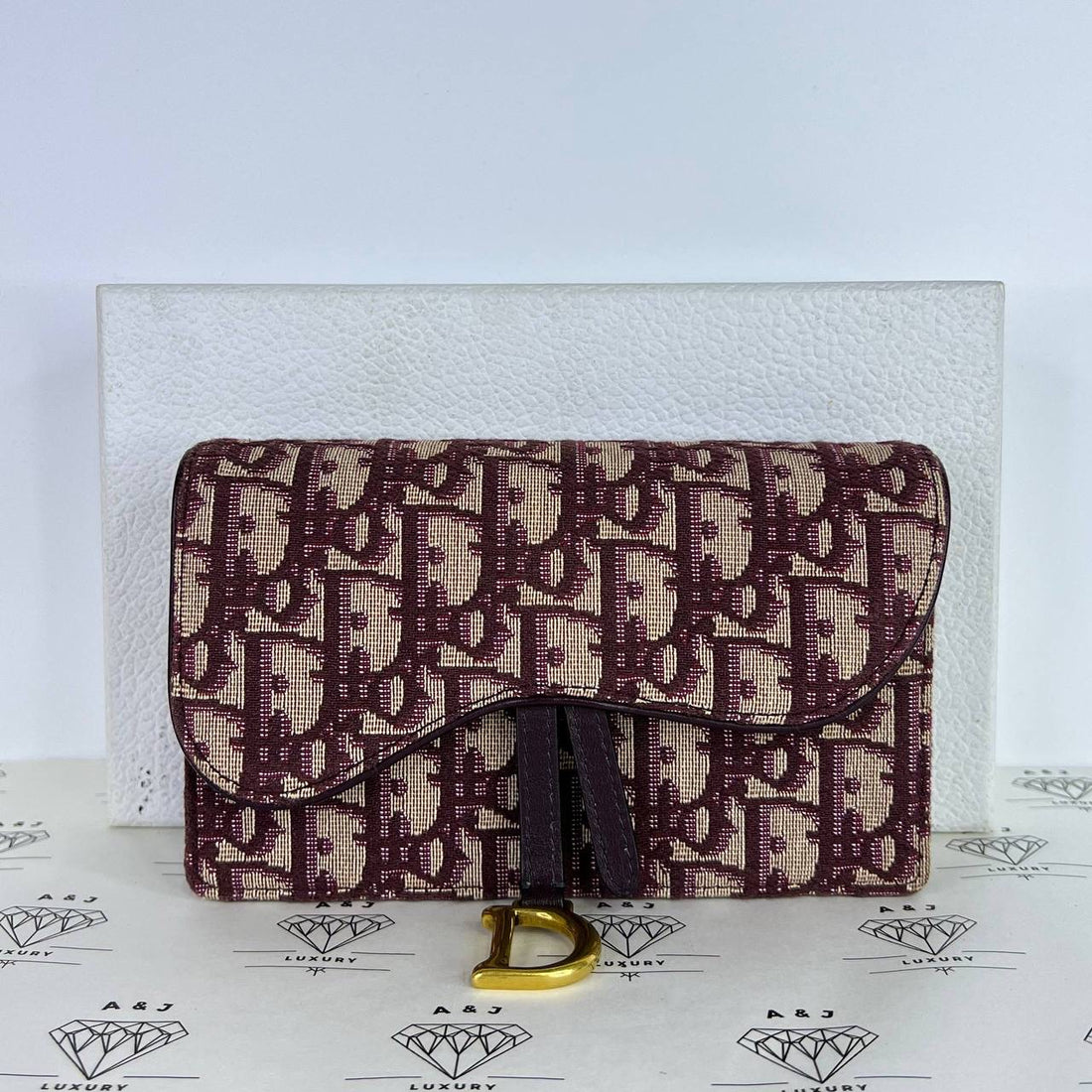 [PRE LOVED] Christian Dior Saddle Belt Bag in Burgundy Oblique GHW (2019)