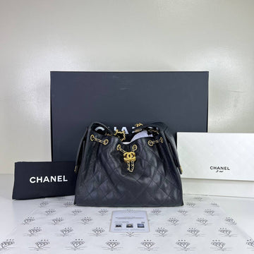 [PRE LOVED] Chanel Small C25 in Black Caviar Leather GHW (microchipped)