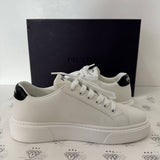 [PRE LOVED] Prada 1E86M Shoes in White and Black Lining Size 38