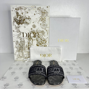 [PRE LOVED] Christian Dior Dway Slides in Black Size 38EU