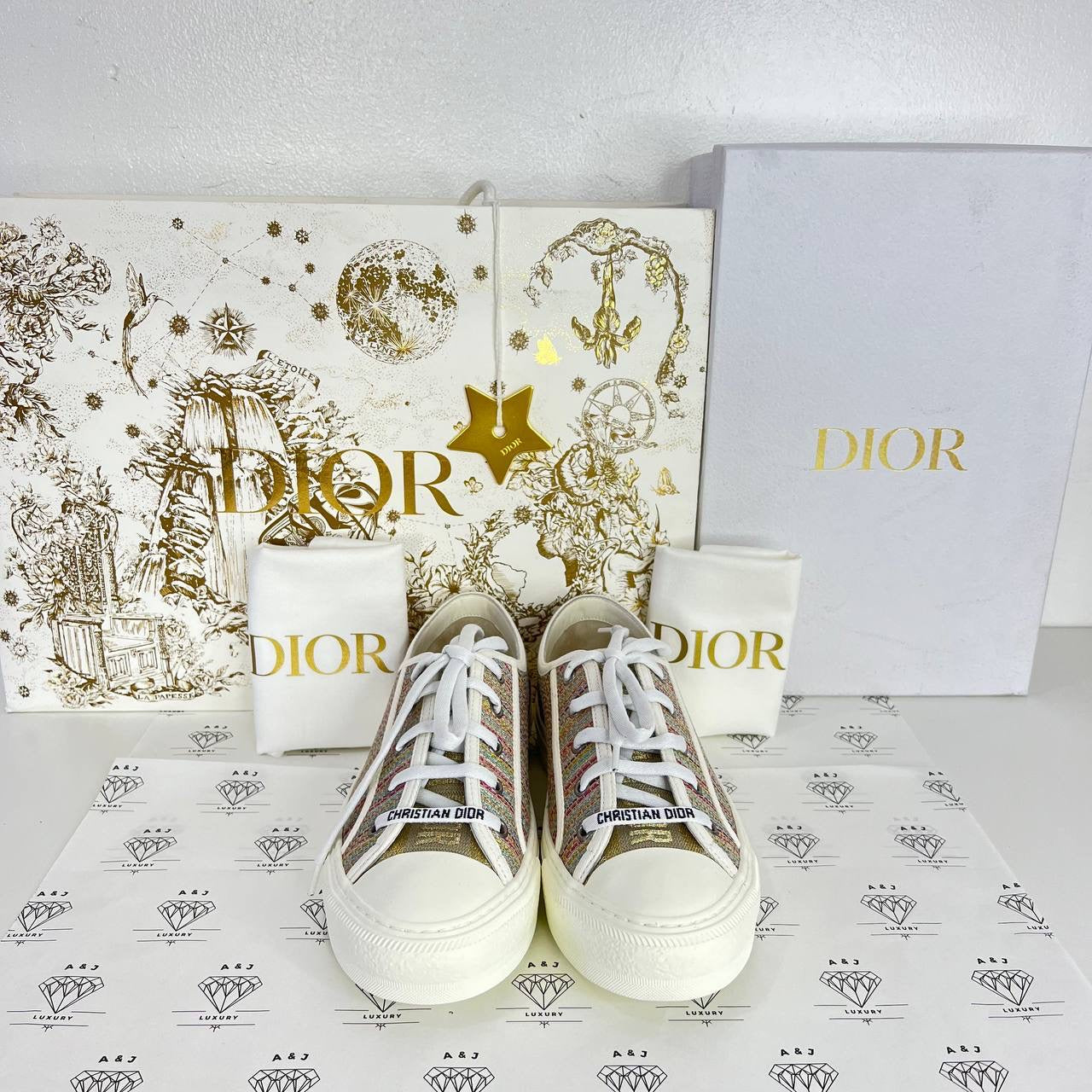 [PRE LOVED] Christian Dior Walk'n'CD Sneakers in Multicolor Size 38EU