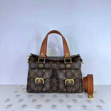 [PRE LOVED] Louis Vuitton Manhattan Sling Bag in Monogram Canvass with Caramel trims (AH3107)