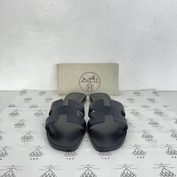 [PRE LOVED] Hermes Oran Sandals in Black Size 39EU