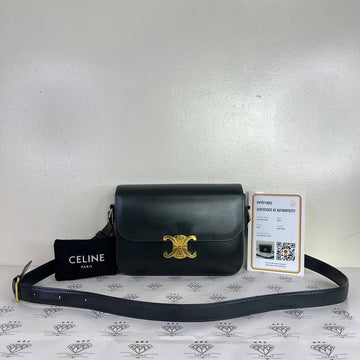 [PRE LOVED] Celine Classique Triomphe in Green Calfskin Leather GHW
