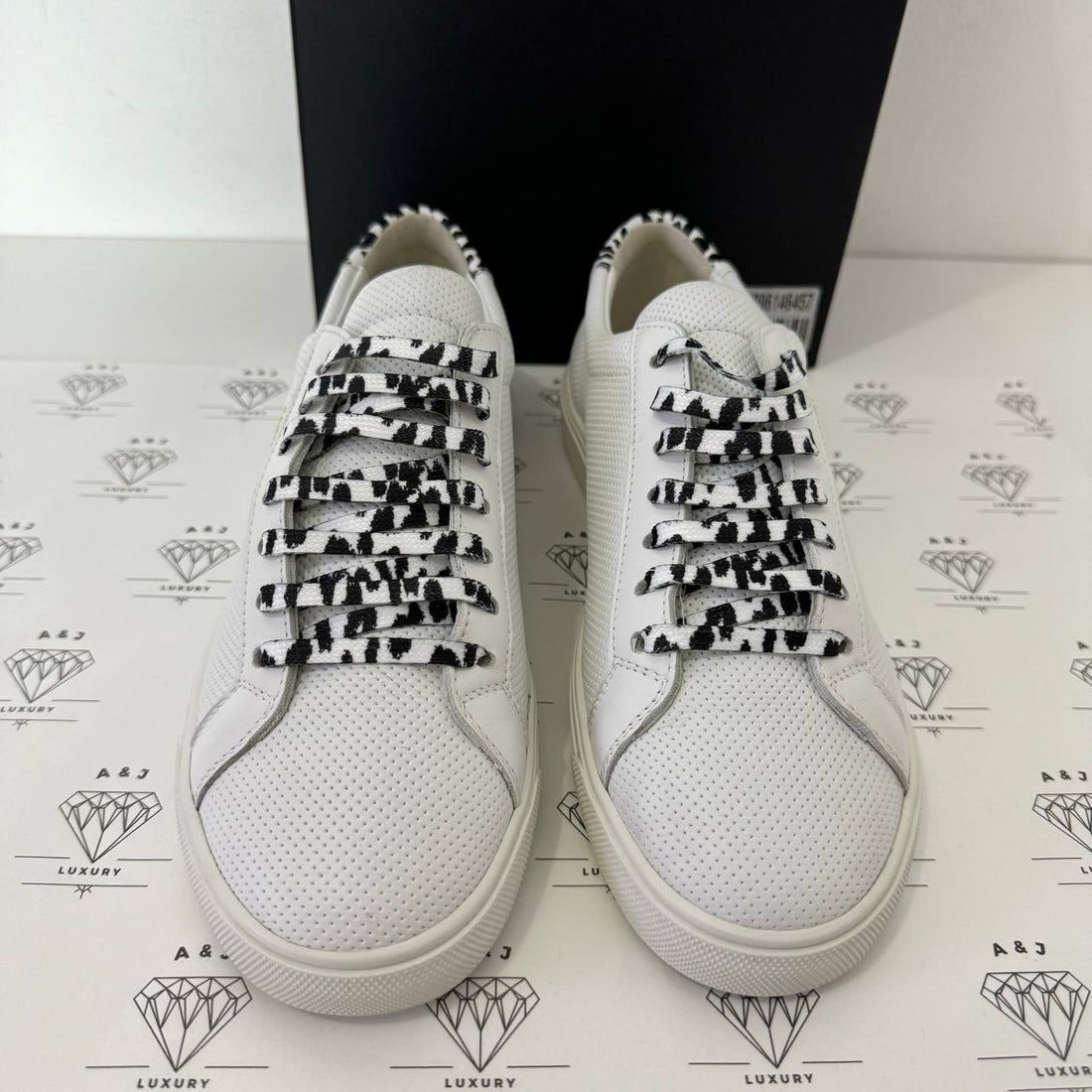 [PRE LOVED] Yves Saint Laurent Andy Perforated Sneakers in White Size 38EU