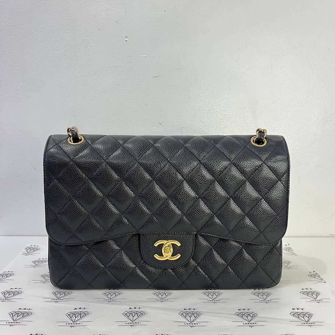 [PRE LOVED] Chanel Jumbo Double Flap in Black Caviar GHW (Series 18)