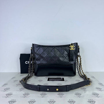 [PRE LOVED] Chanel Medium Gabrielle in Black Lambskin Leather Gold/Silver/Ruthenium HW (Series 31)