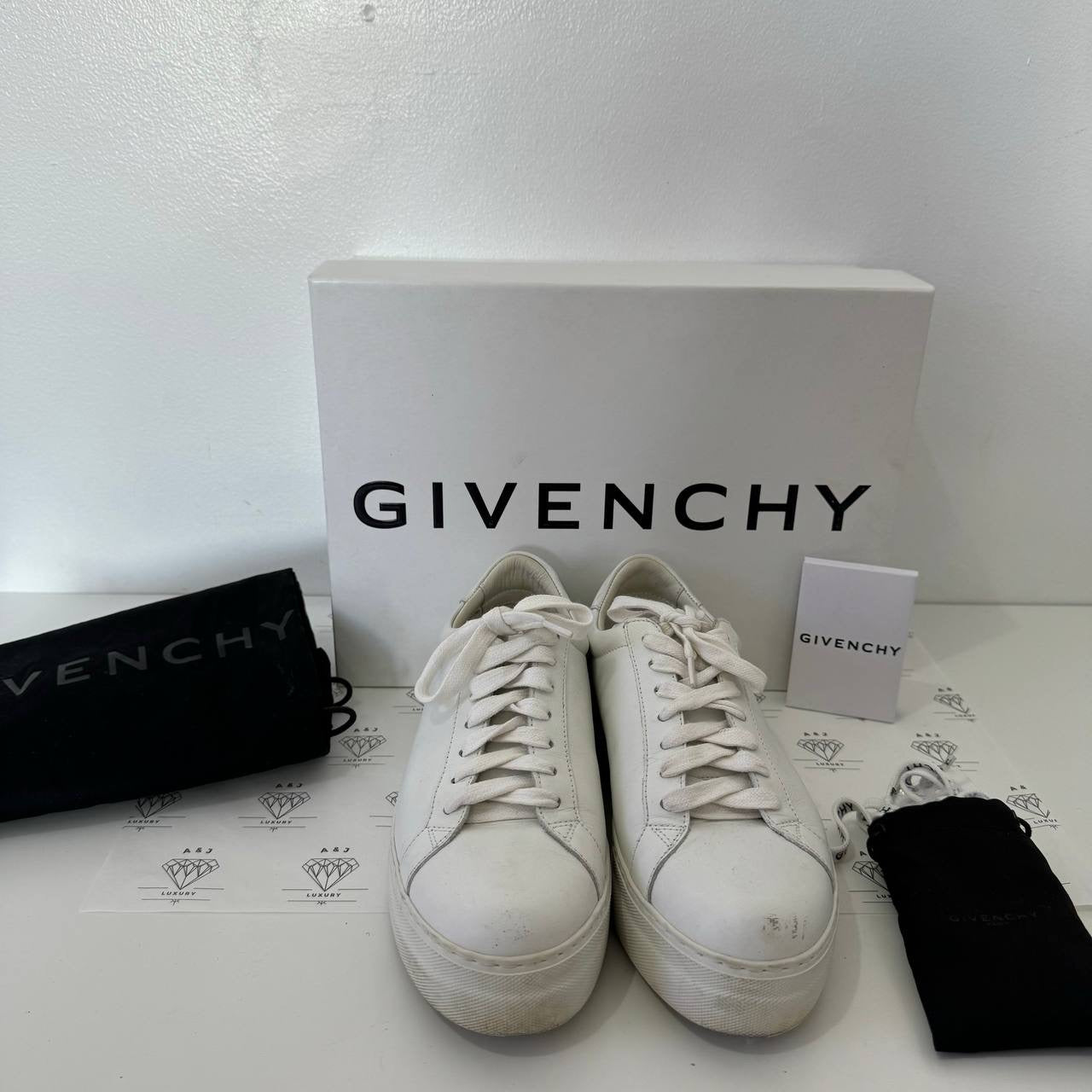 [PRE LOVED] Givenchy Urban Sneakers in White Calf Leather Size 37EU