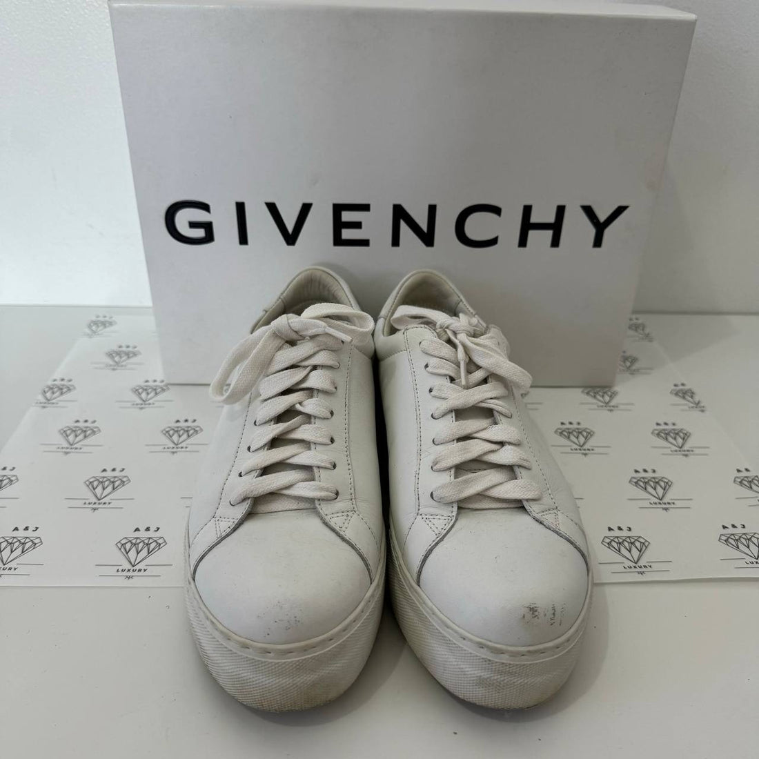 [PRE LOVED] Givenchy Urban Sneakers in White Calf Leather Size 37EU