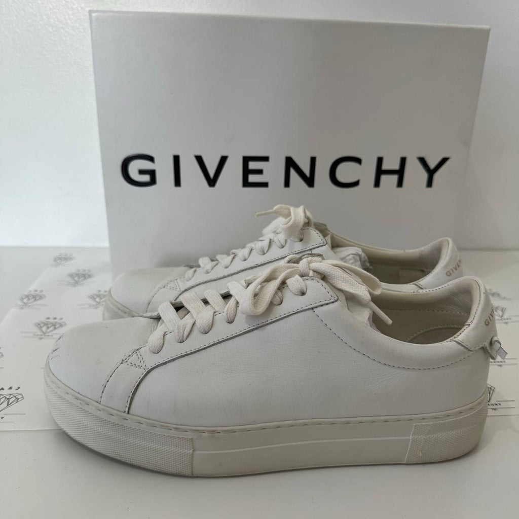 [PRE LOVED] Givenchy Urban Sneakers in White Calf Leather Size 37EU