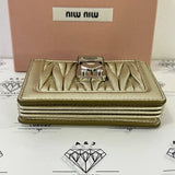 [PRE LOVED] Miu Miu Cardholder in Gold SHW