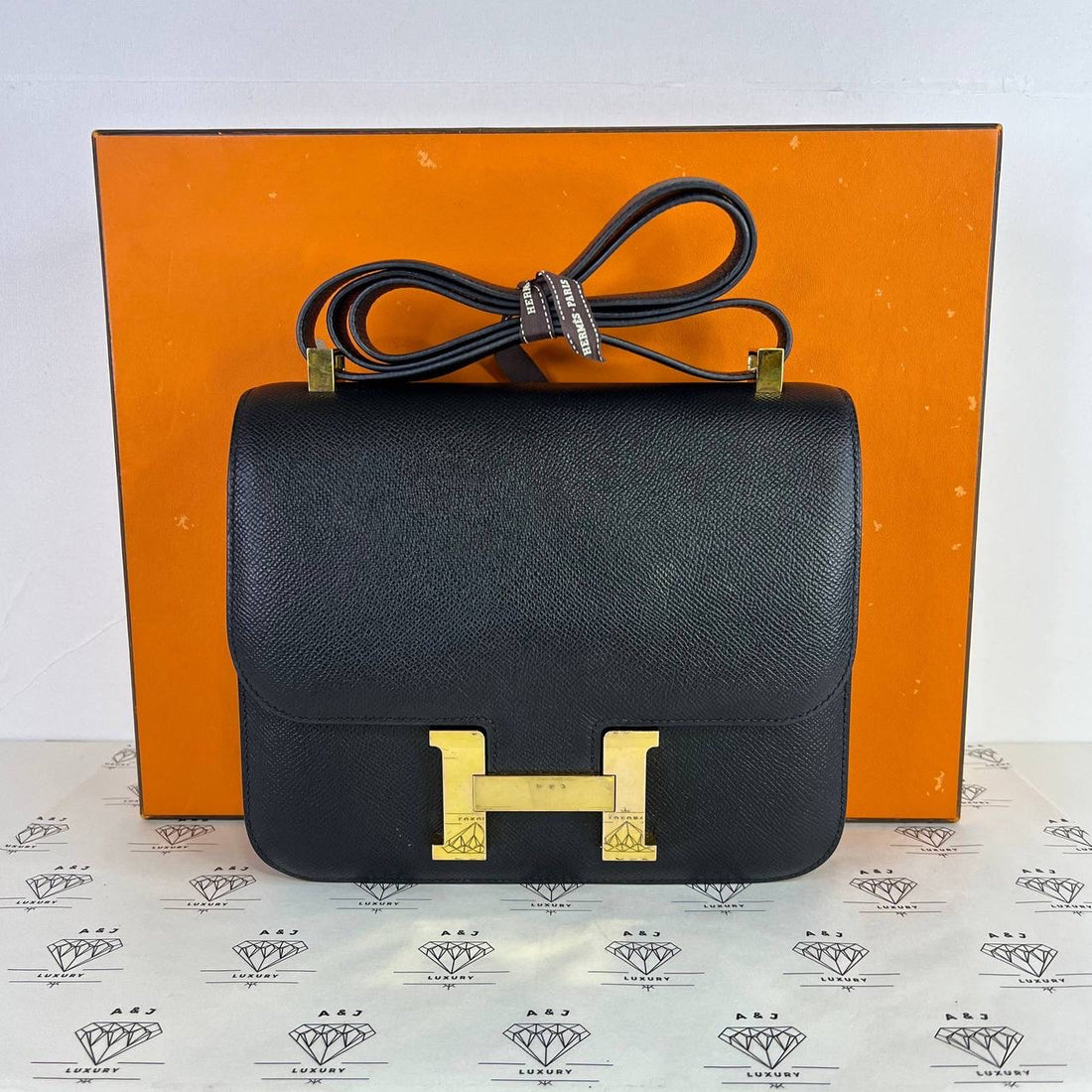 [PRE LOVED] Hermes Constance 24 in Black Epsom Leather RGHW (Stamp C - 2018)