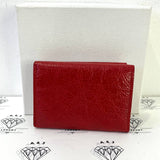 [PRE LOVED] Balenciaga Mini Trifold Compact Wallet in Red GHW