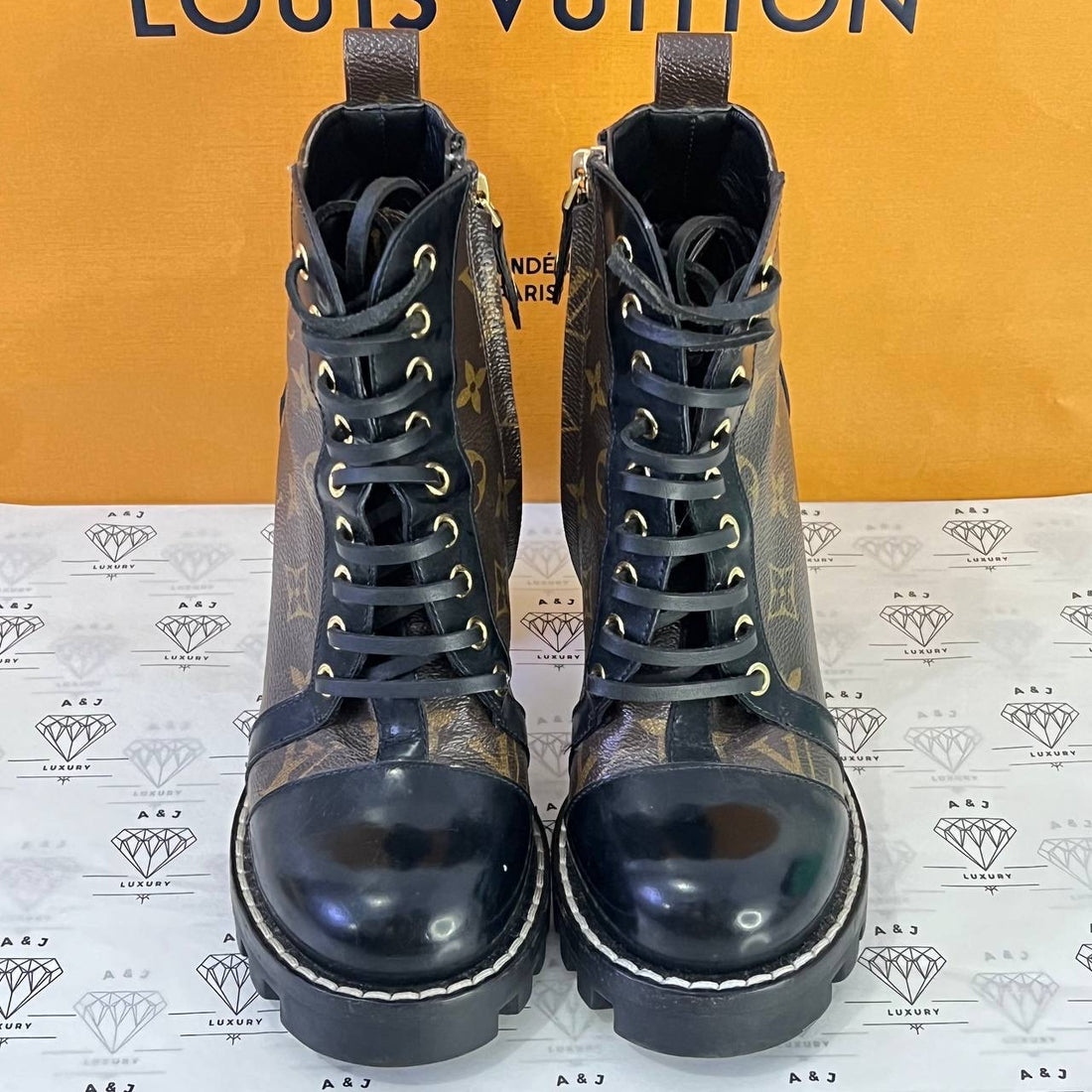 [PRE LOVED] Louis Vuitton Star Trail Boots in Monogram Size 35.5EU