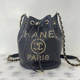 [PRE LOVED] Chanel Deauville Bucket Bag in Black Caviar GHW (Series 29)