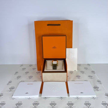 [BRAND NEW] Hermes Heure H Medium Model in Gris Elephant Alligator Leather (Stamp B - 2023)