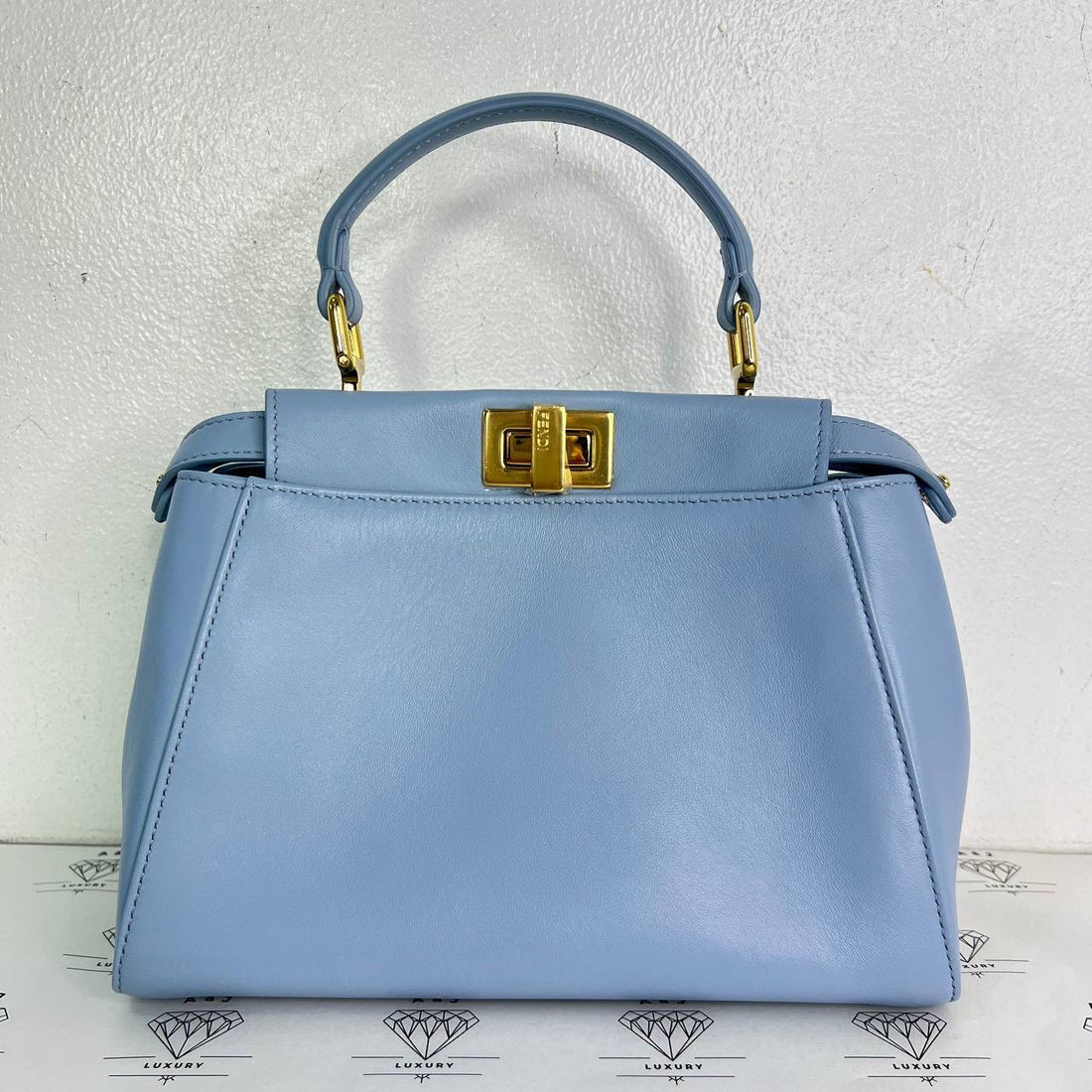 [PRE LOVED] Fendi Mini Peekaboo in Blue GHW