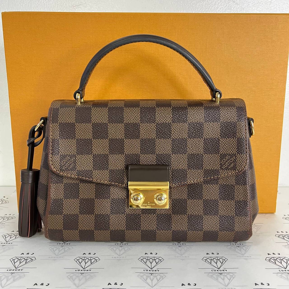 [PRE LOVED] Louis Vuitton Croisette in Damier Ebene Canvass (FL3188)