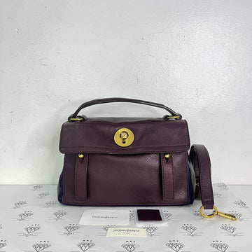 [PRE LOVED] YSL Small Muse in Bordeaux/Navy GHW