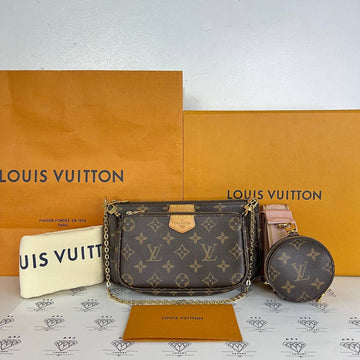 [PRE LOVED] Louis Vuitton Multi Pochette Accessoires in Monogram Canvass Rose Clair Strap (microchipped)