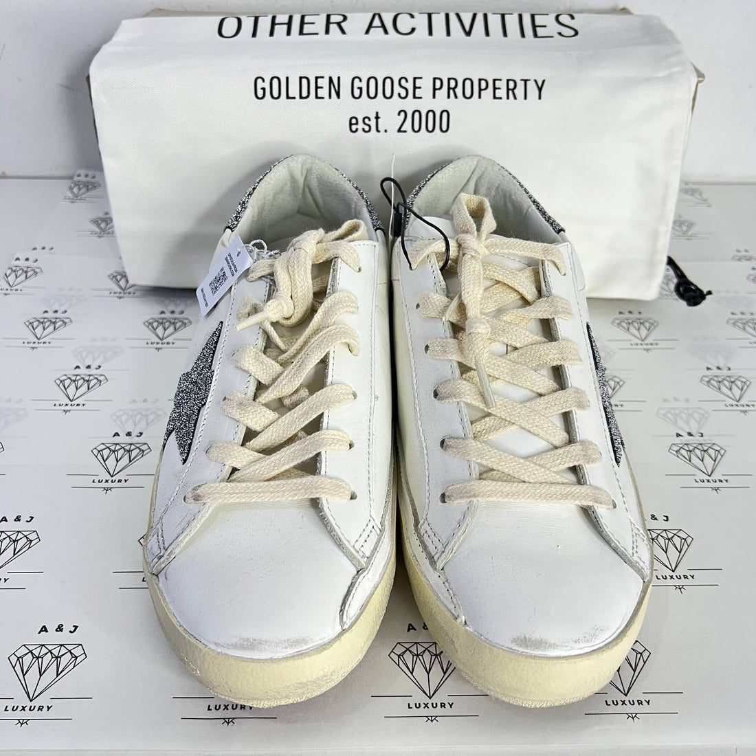 [PRE LOVED] Golden Goose Superstar with Glitter Heel Tab Size 38EU