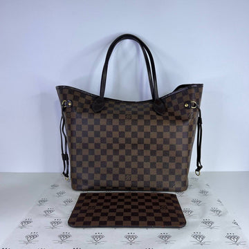 [PRE LOVED] Louis Vuitton Neverfull MM in Damier Ebene Canvass Rose Ballerine interior (AR4128)