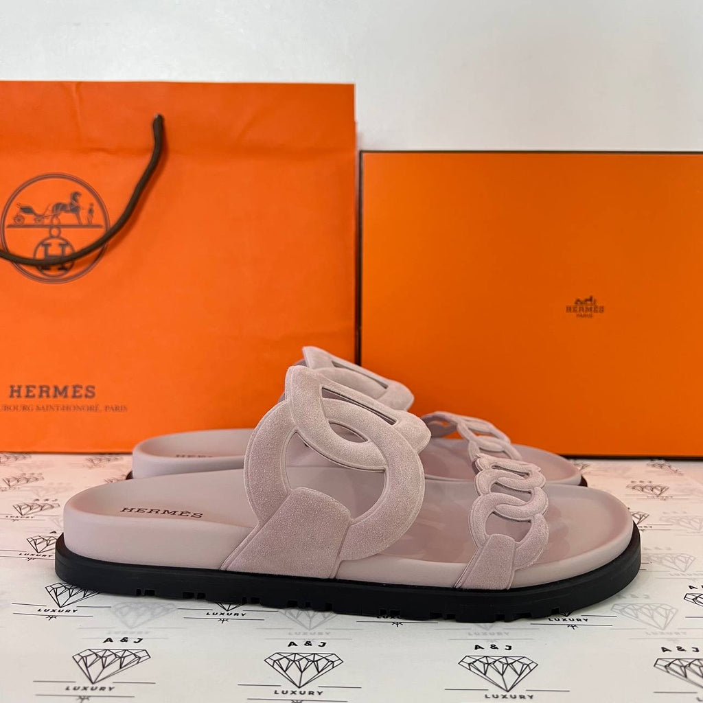 [BRAND NEW] Hermes Extra Sandals in Rose Porcelain Size 37