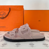 [BRAND NEW] Hermes Extra Sandals in Rose Porcelain Size 37