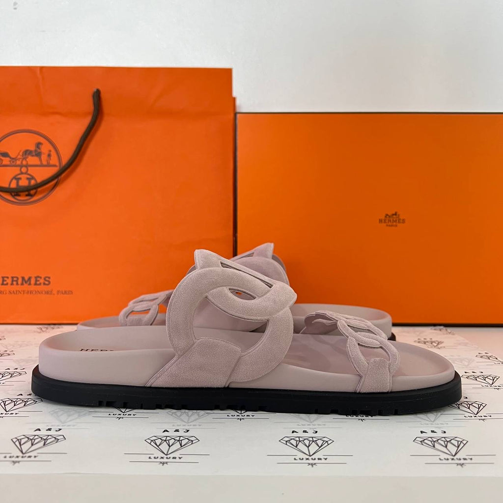 [BRAND NEW] Hermes Extra Sandals in Rose Porcelain Size 37