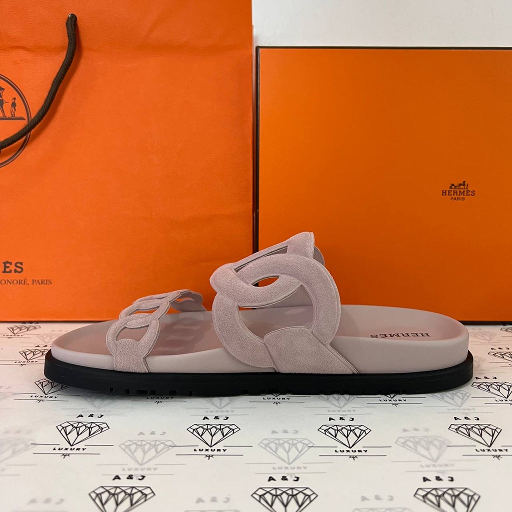 [BRAND NEW] Hermes Extra Sandals in Rose Porcelain Size 37