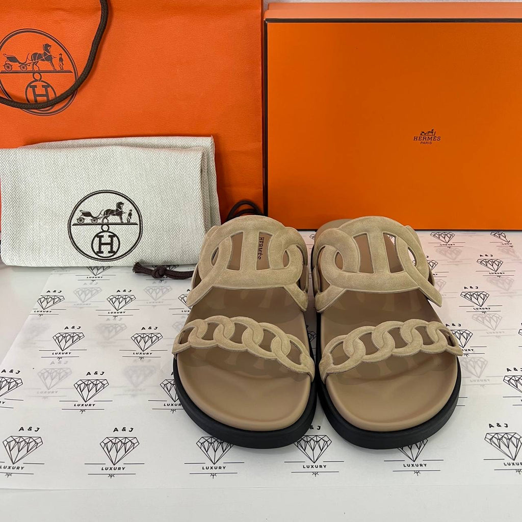 [BRAND NEW] Hermes Extra Sandals in Beige Argile Size 37.5