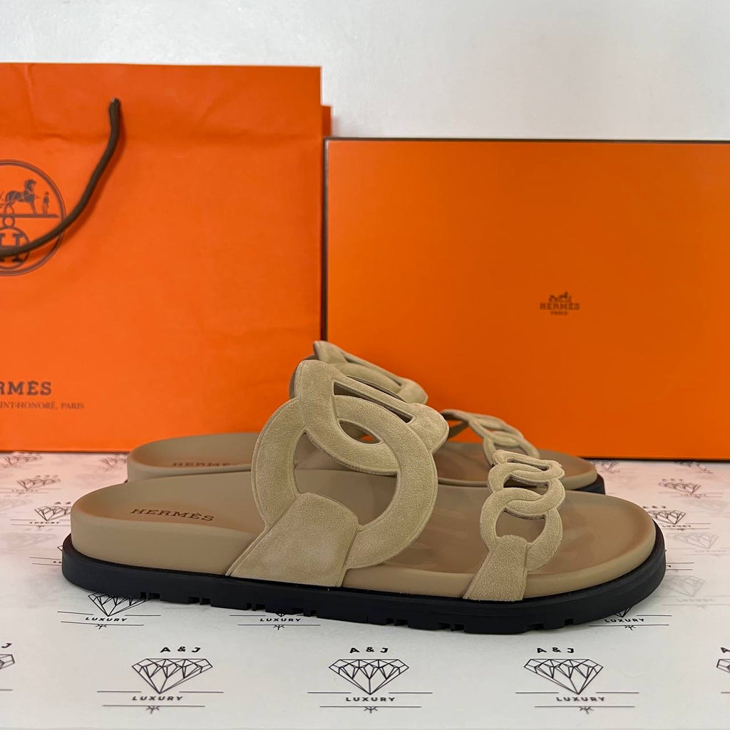 [BRAND NEW] Hermes Extra Sandals in Beige Argile Size 37.5