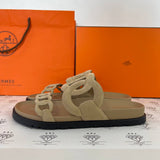 [BRAND NEW] Hermes Extra Sandals in Beige Argile Size 37.5