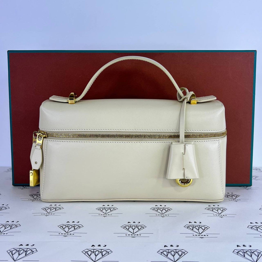 [PRE LOVED] Loro Piana L23 Extra Bag in Sunday Morning Calfskin Leather GHW
