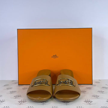 [PRE LOVED] Hermes Villa Sandals in Gold Size 36.5EU