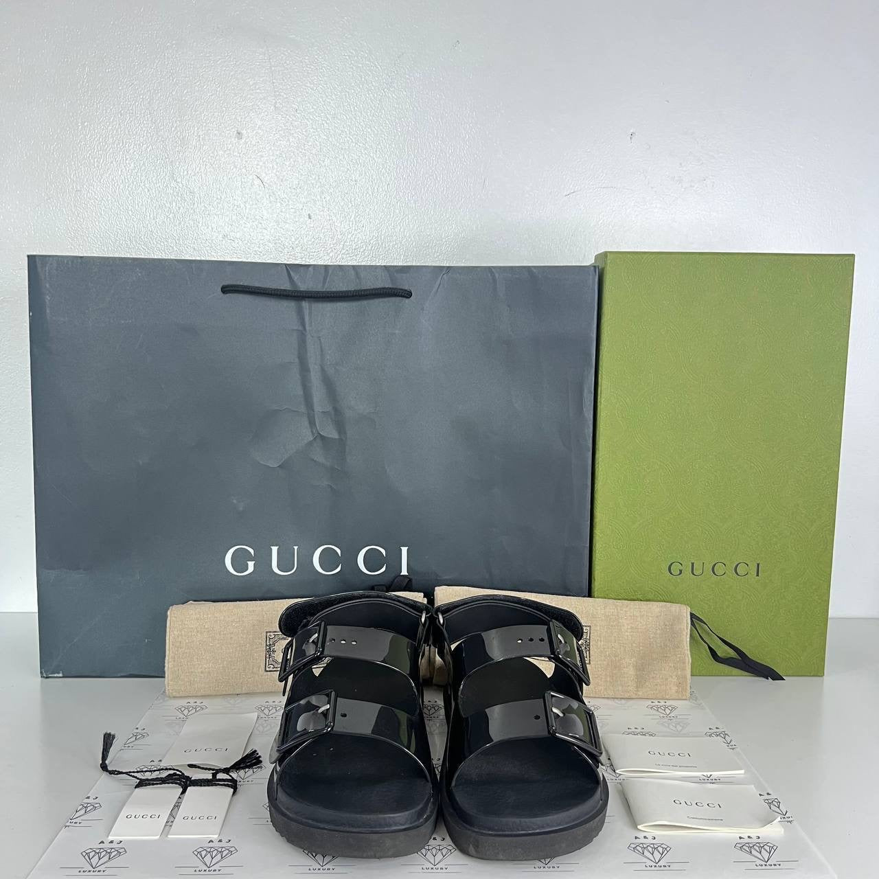 [PRE LOVED] Gucci Isla Dad Sandals in Black Size 38EU
