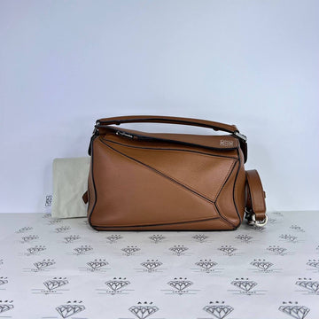 [PRE LOVED] Loewe Small Puzzle in Tan Grained Calfskin SHW