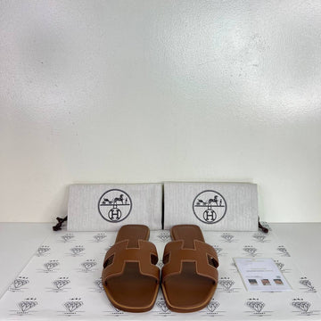 [PRE LOVED] Hermes Oran Sandals in Gold Size 37EU
