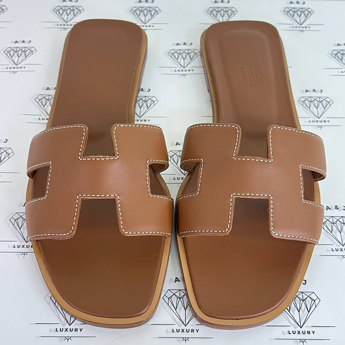 [PRE LOVED] Hermes Oran Sandals in Gold Size 37EU