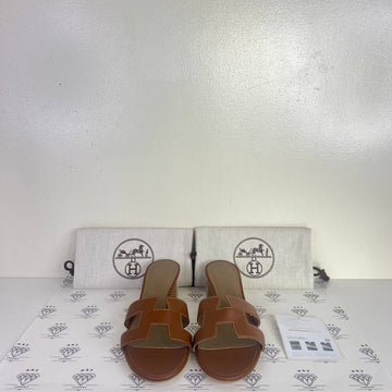 [PRE LOVED] Hermes Oasis Sandals in Gold Size 38EU