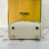 [PRE LOVED] Fendi Mini Sunshine Shopper Tote in White GHW