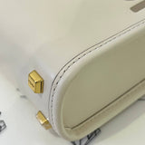 [PRE LOVED] Fendi Mini Sunshine Shopper Tote in White GHW