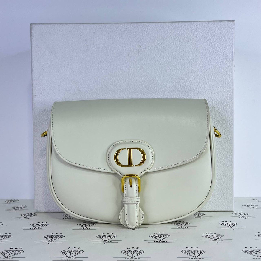 [PRE LOVED] Christian Dior Medium Bobby in White Calfskin Leather GHW (2021)