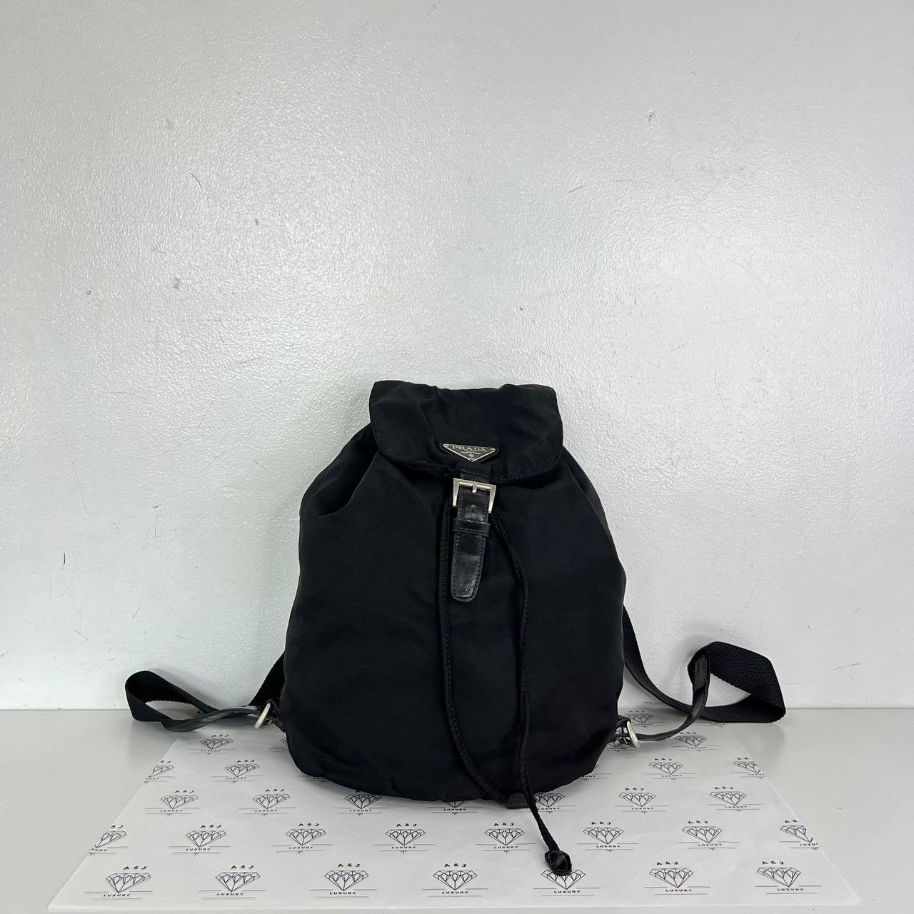 [PRE LOVED] Prada Nylon Backpack in Black SHW