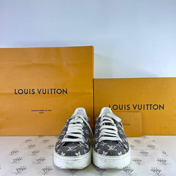 [PRE LOVED] Louis Vuitton Timer Out Sneakers in Denim Monogram Size 39EU