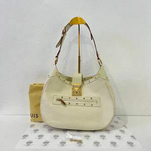 [PRE LOVED] Louis Vuitton Suhali L'Affriolant Shoulder Bag in White GHW (MI1004)