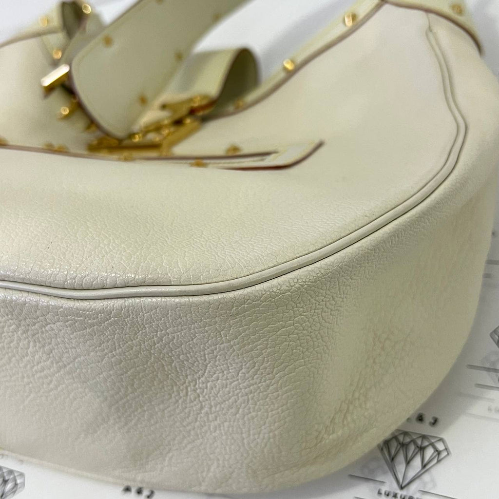 [PRE LOVED] Louis Vuitton Suhali L'Affriolant Shoulder Bag in White GHW (MI1004)