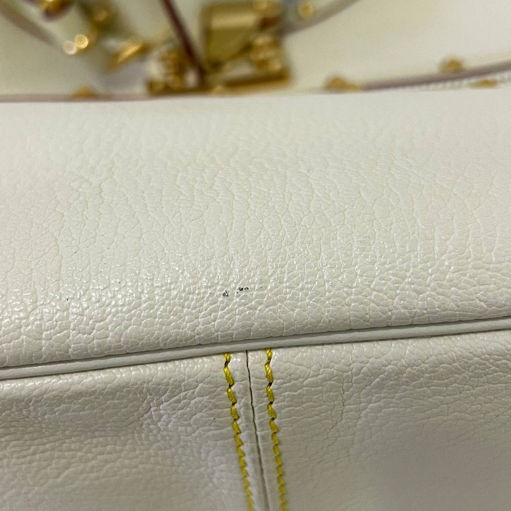 [PRE LOVED] Louis Vuitton Suhali L'Affriolant Shoulder Bag in White GHW (MI1004)